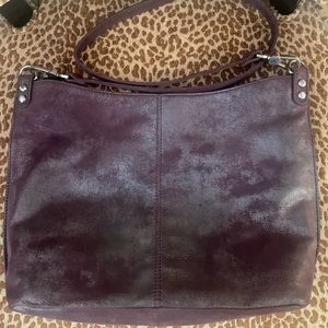 Hobo Pier Metallic Plum Shoulder Bag